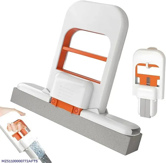 Mini Sponge Mop with Water Absorbent Head | Handheld Cleaning Mop for Kitchen, Bathroom, Windows & Tables (24.8 × 15 cm)