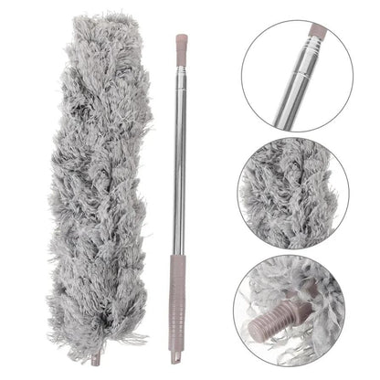 Microfiber Ceiling Duster with Extendable Metal Handle | Washable Dust Cleaning Brush for Ceiling Fans, Walls & High Corners